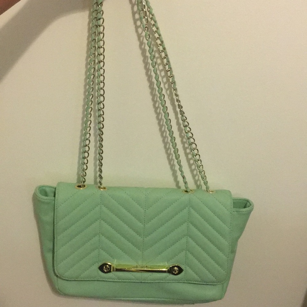 STEVE MADDEN MINT PURSE WITH ADJUSTABLE STRAP